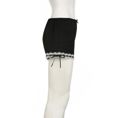 Elastic waist casual three quarter pants女士松紧腰休闲三分裤