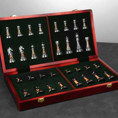 国际象棋高档礼盒套装实木折叠棋盘仿玉棋子西洋棋复古欧式摆件