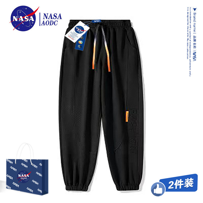 NASA联名潮牌百搭卫裤奥特莱斯款春夏季男款休闲运动束脚九分长裤