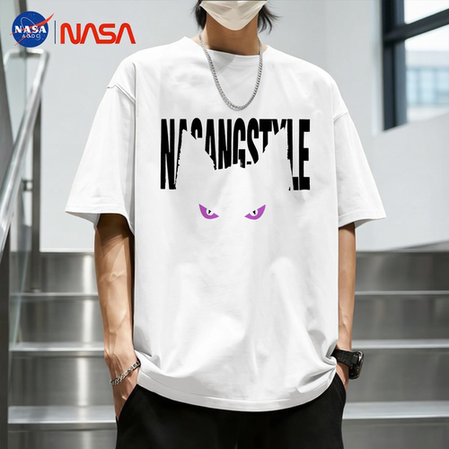 NASA纯棉美式猫系男短袖T恤