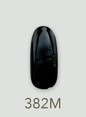 日本MD甲油胶382金丝雀实色黑色黑巧与奶霜系列美甲店专用