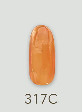 日本MD甲油胶317橙子糖浆透明橙色琉璃窗系列美甲店专用