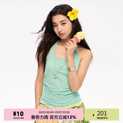 「heris」层次波浪摆挂脖吊带