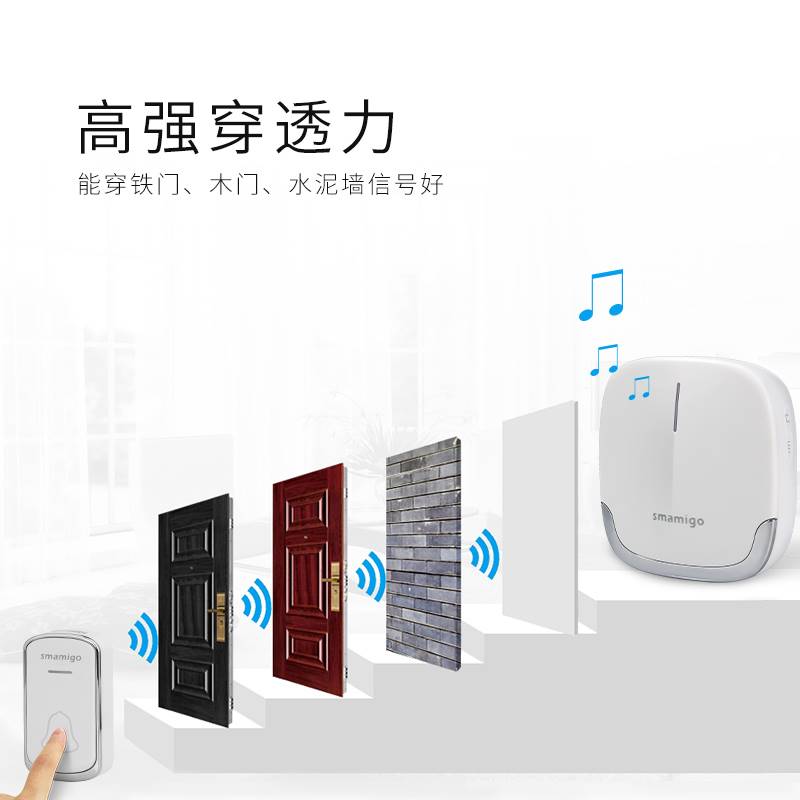 门铃无线家用 一拖一拖二 远距离交流遥控电子老人呼叫器 包邮u.