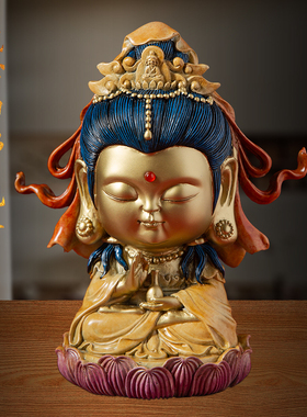 菩萨铜佛像摆件客厅酒柜电视柜茶桌办公室桌面装饰品高档乔迁礼品