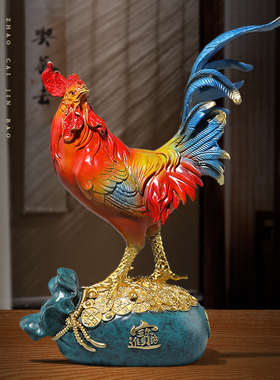 招财客厅装饰品铜公鸡摆件