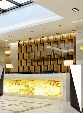 黑白双色大理石柱摆件落地基座酒店会所展示品放置阵示台底座