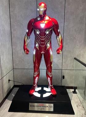 钢铁侠摆件大型落地雕塑家居客厅漫威发光玻璃钢卡通模型装饰