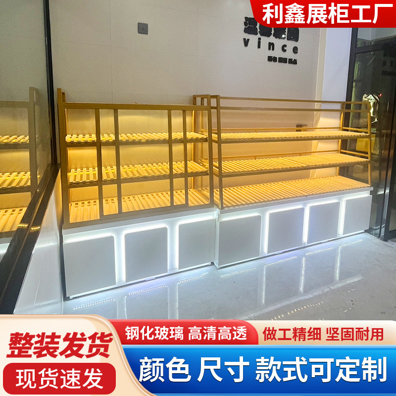 面包展示柜蛋糕糕点店烘焙边岛柜现烤商用玻璃食品展柜中岛货柜子