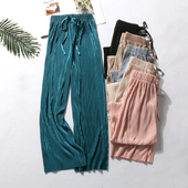 high 百褶高腰阔腿长裤 waist wide Pleated trousers and leg 女