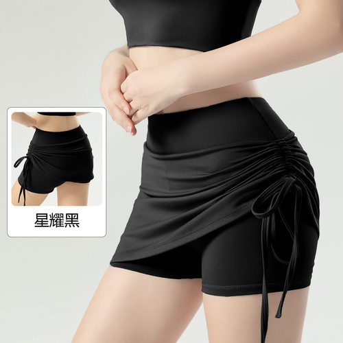 女士高腰抽绳瑜伽裙裤不易变形