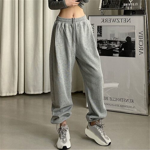 Joker sports high-waisted straight pants百搭运动高腰直筒裤女