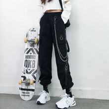 Loose show thin foot cargo pants woman  宽松显瘦束脚工装裤女