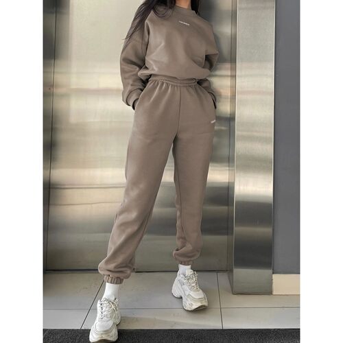 Sports embroidery fitness hoodie set  运动绣花修身卫衣裤套装