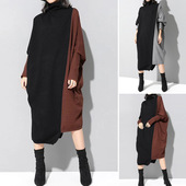 collar dress patchwork High long sleeved 高领拼接长袖 连衣裙