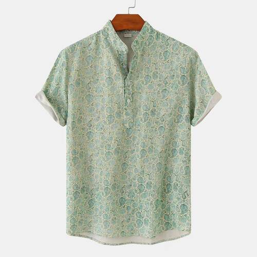 Beach camouflage print shirt and T-shirt 沙滩迷彩印花衬衫T恤