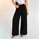 pants纯色打揽松紧直筒女士阔腿裤 Solid wide leg color elastic
