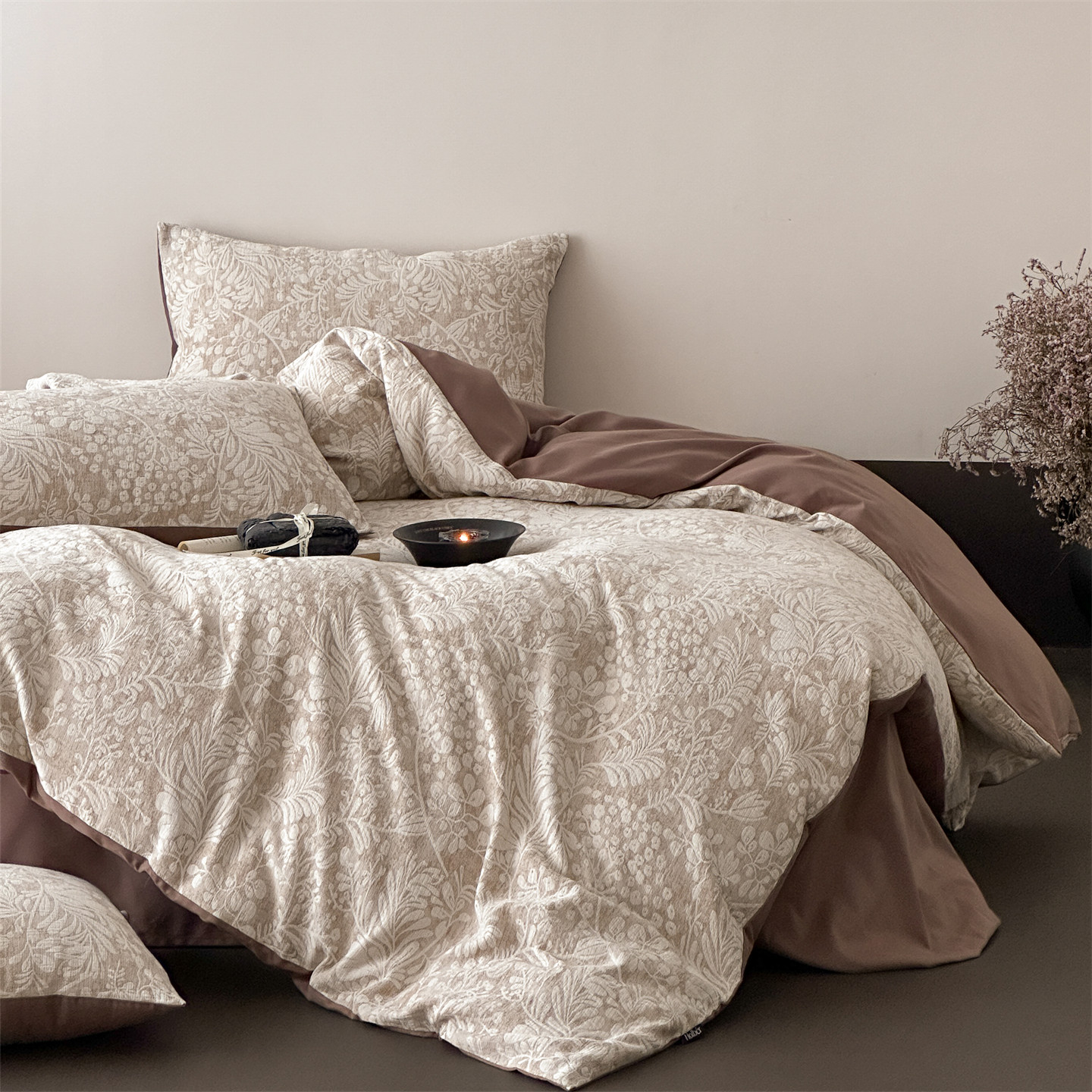 Gimme七草 | 复古风全棉色织提花四件套秋冬保暖磨毛床单被套