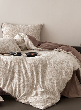 Gimme七草 | 复古风全棉色织提花四件套秋冬保暖磨毛床单被套