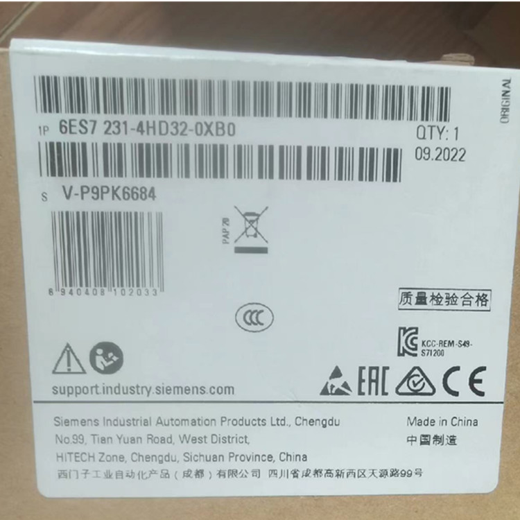 6ES7231-4HD32-0XB0S71200模拟量输入模块6ES72314HD320XB0