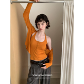 DKZ 外套两件套 针织开衫 挂脖背心女秋季 新款