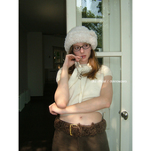 女秋冬新款 DKZ 80羊毛针织短袖 简约百搭配围脖上衣