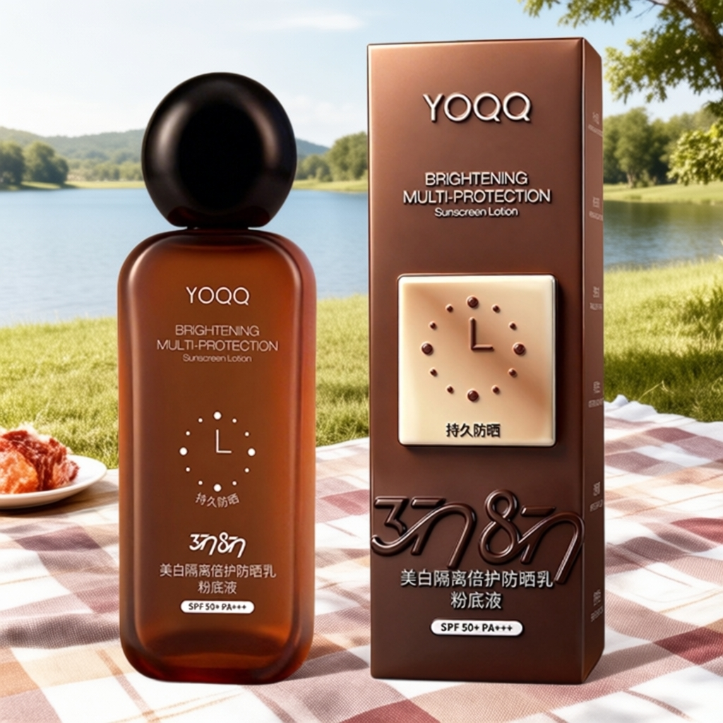 YOQQ美白隔离防晒乳粉底液SPF50+PA+++保湿防紫外线100g全身可用