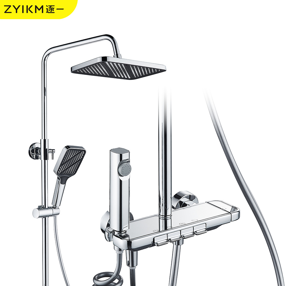 逐一外贸花洒套装全铜淋