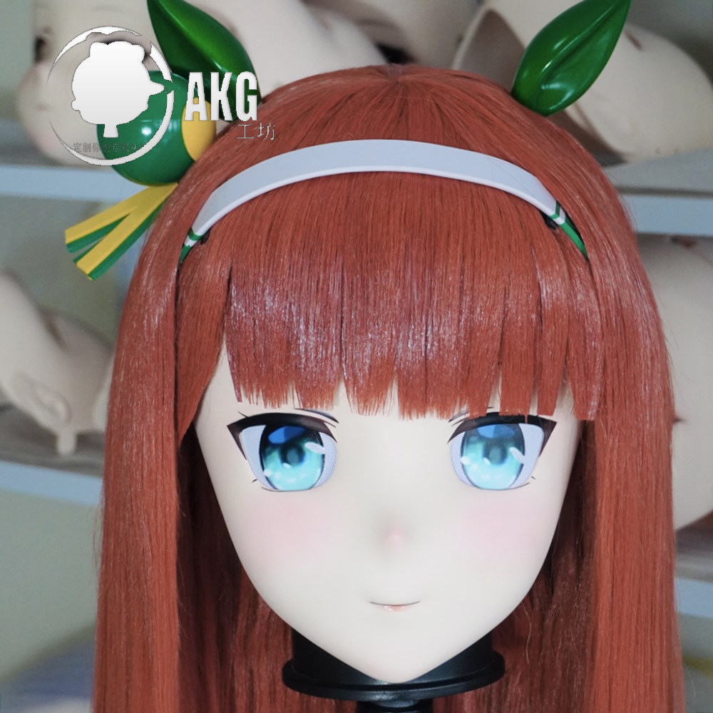 二次元kig面具定做全头带锁头壳定制kigurumi动漫头套 无声铃鹿