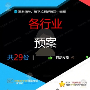 各行业预案处置生产应急预案事故安全安全事突发事件疫情现场故