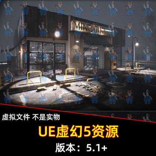 UE5虚幻破旧商店Old & Gritty Mini Market Complete Environment