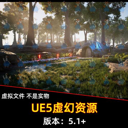UE4虚幻5 Science Fiction Hideout KIT科幻森林秘密研究基地堡