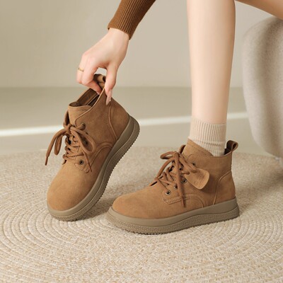 棕色美拉德风百搭马丁靴女25秋冬