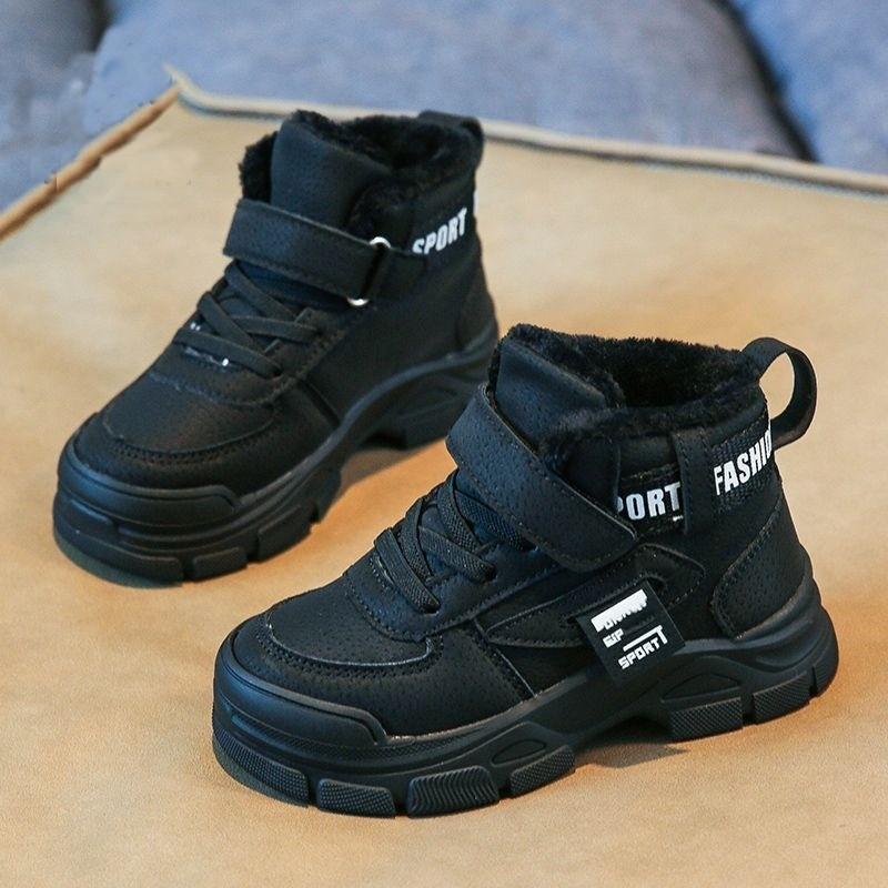 特价儿童棉鞋2025冬季新款男童加绒加厚运动鞋女童保暖高帮靴子