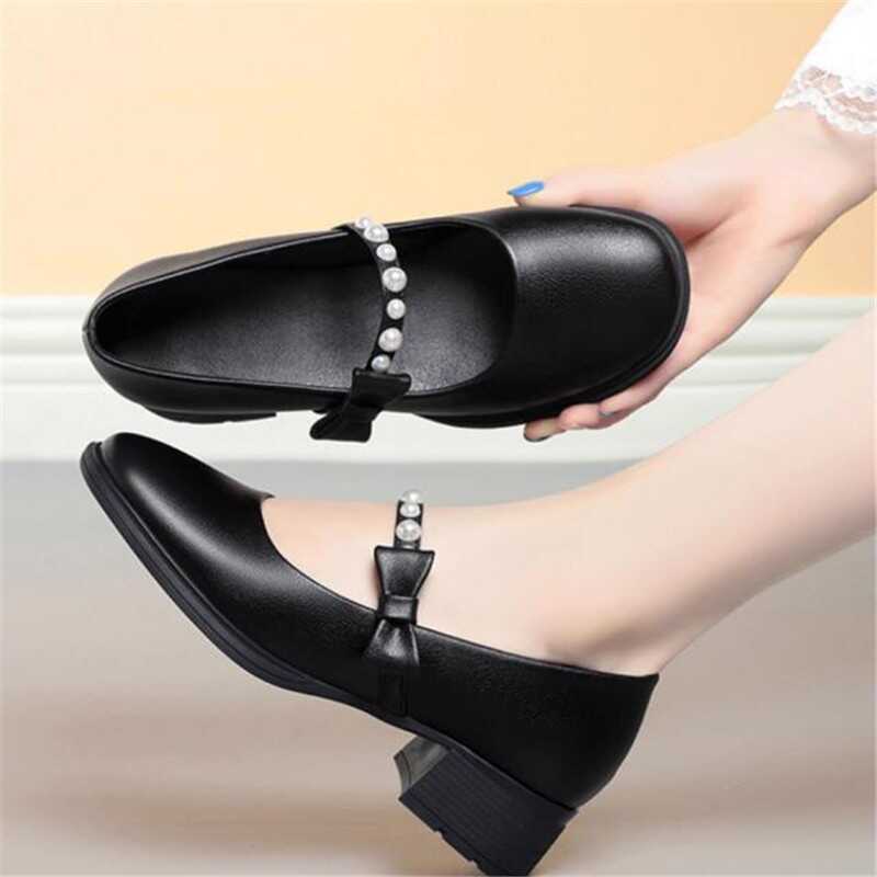 品牌厚底小皮鞋女春季2025新款法式玛丽珍鞋英伦乐福鞋舒适女鞋