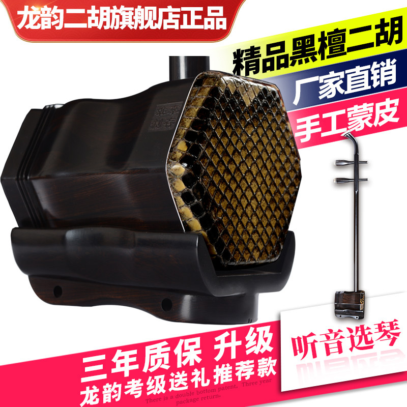 黑檀木二胡正品乐器旗舰店中老年成人专业演奏儿童初学者考级琴