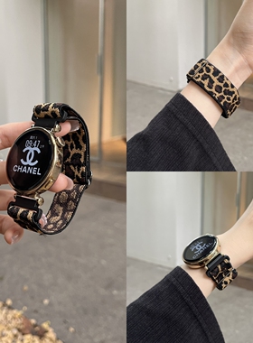 适用华为gt6手表表带豹纹编织尼龙gt5女生gt43春夏新款watch5fit4