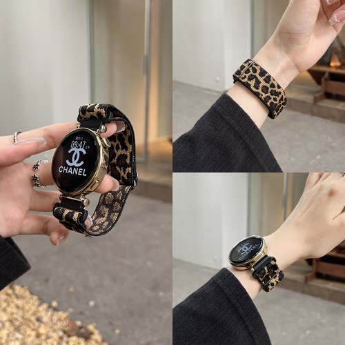 适用华为gt6手表表带豹纹编织尼龙gt5女生gt43春夏新款watch5fit4
