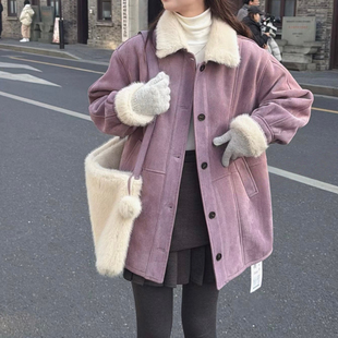 莓果小众保毛毛通勤皮毛一体 251811 配可拆环保毛斜跨包