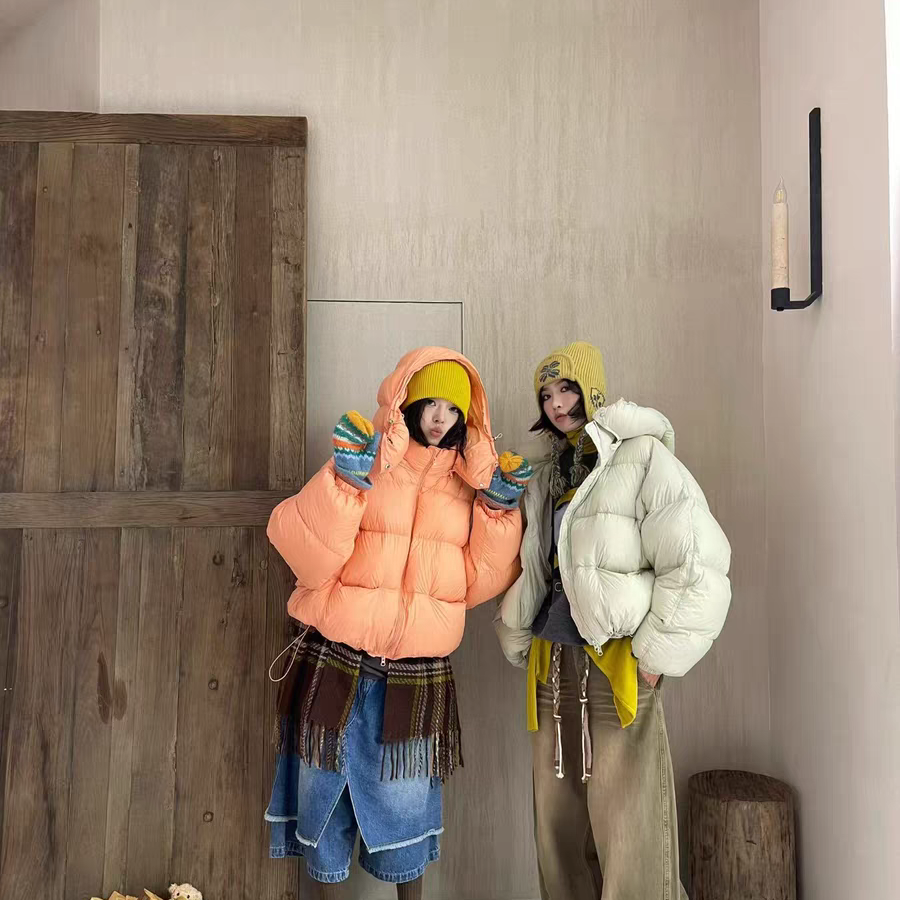 莓果糖果色羽绒服女短款新宽松加厚保暖羽绒服外套705