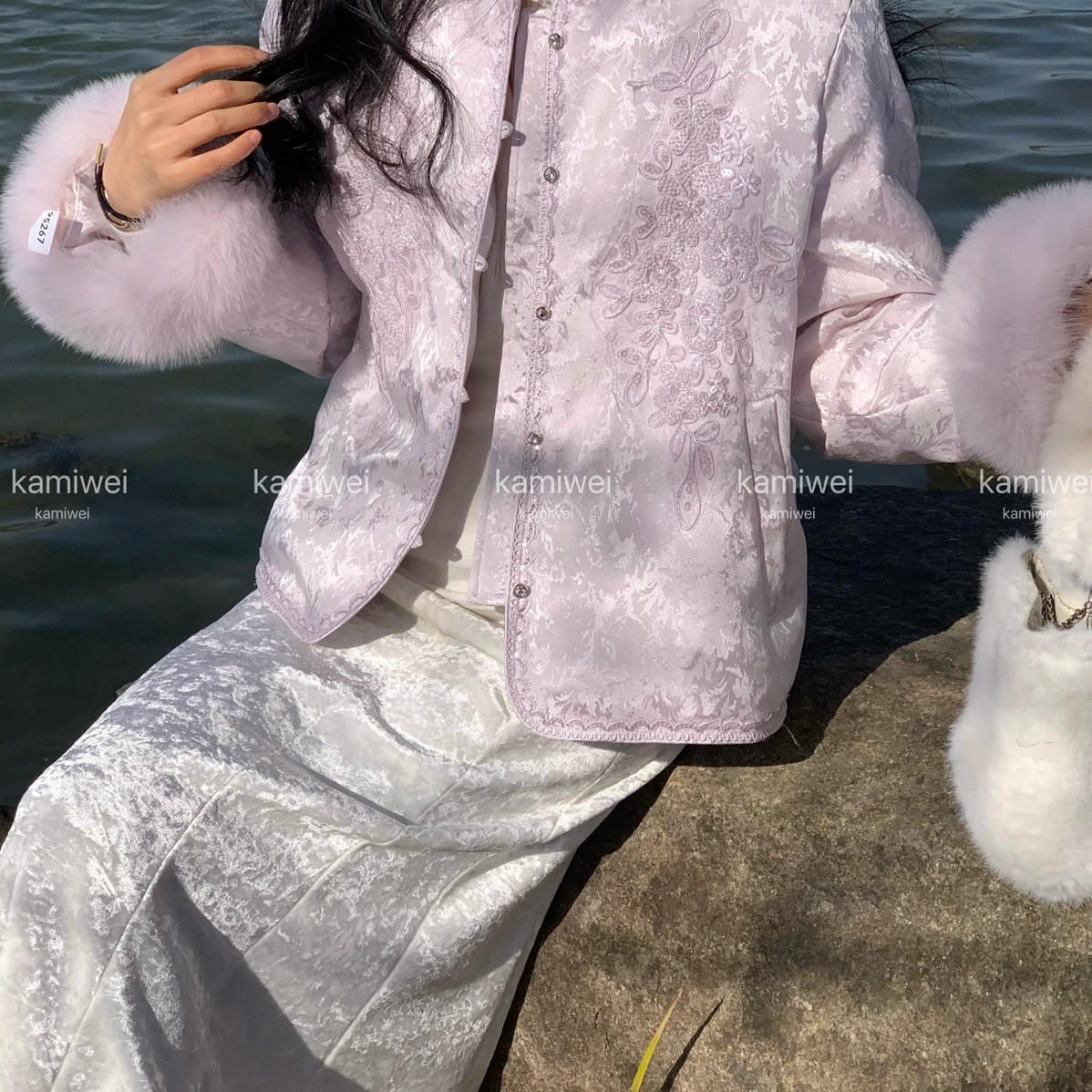 莓果穿珠重工狐狸毛保暖羽绒服外套(配袖口可拆卸狐狸毛)95267,女装/女士精品,羽绒服,淘宝优惠券,粉丝福利购,淘宝优惠卷