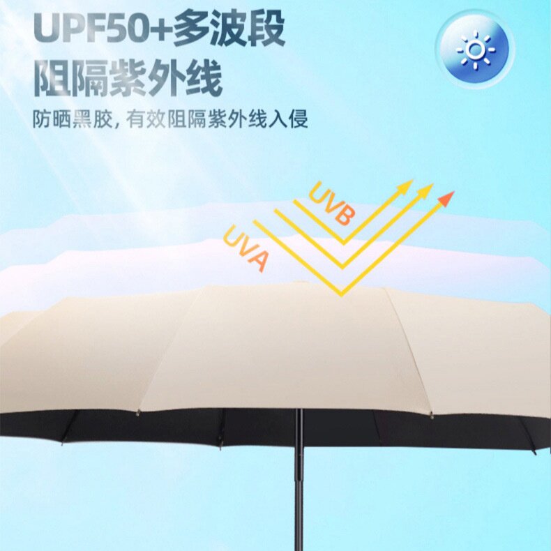 144骨全自动雨伞女防晒男加大加固加厚紫外线遮太阳定印刷logo制