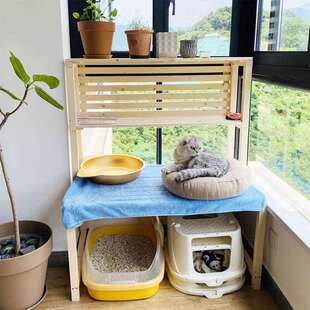 花架猫砂盆上方置物架扫地机云鲸石头收纳柜推车室内阶梯架子