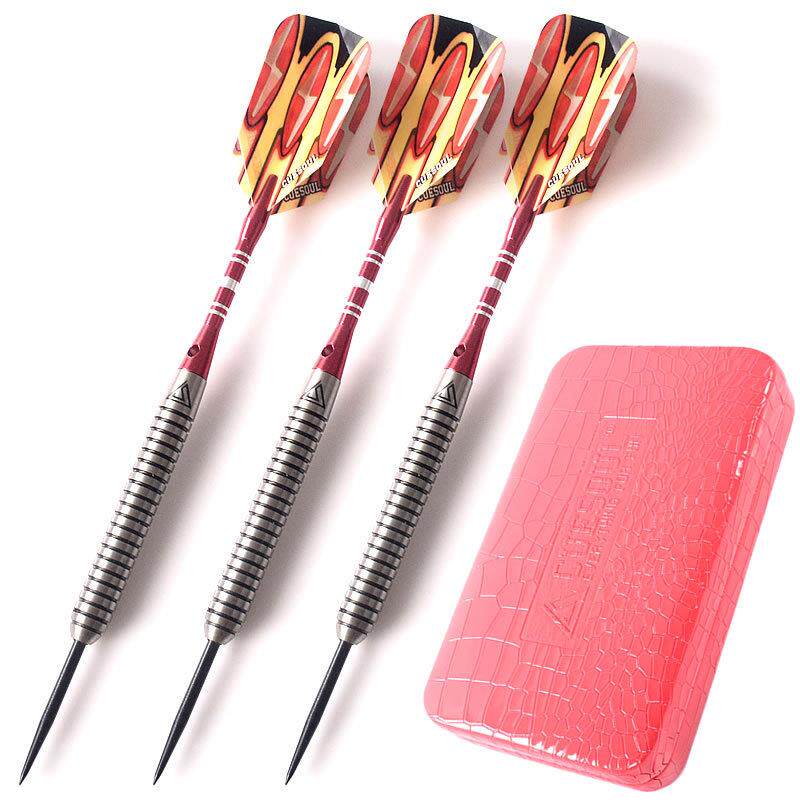 CUESOUL/Q獣27克硬式钨钢飞镖针铝制飞镖杆专业抗摔飞镖针盒套装