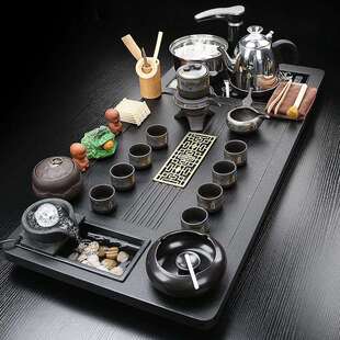 全自动流水茶盘烧水壶一体茶具套装家用客厅功夫泡茶台整套办公室