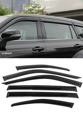 适用于丰田2022-2024汉兰达黑色晴雨挡雨眉遮雨档6片Windowvisor