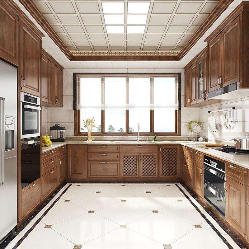 铝蜂窝橱柜整体石英石台面整体家用厨房开放式厨房柜台面简约现代