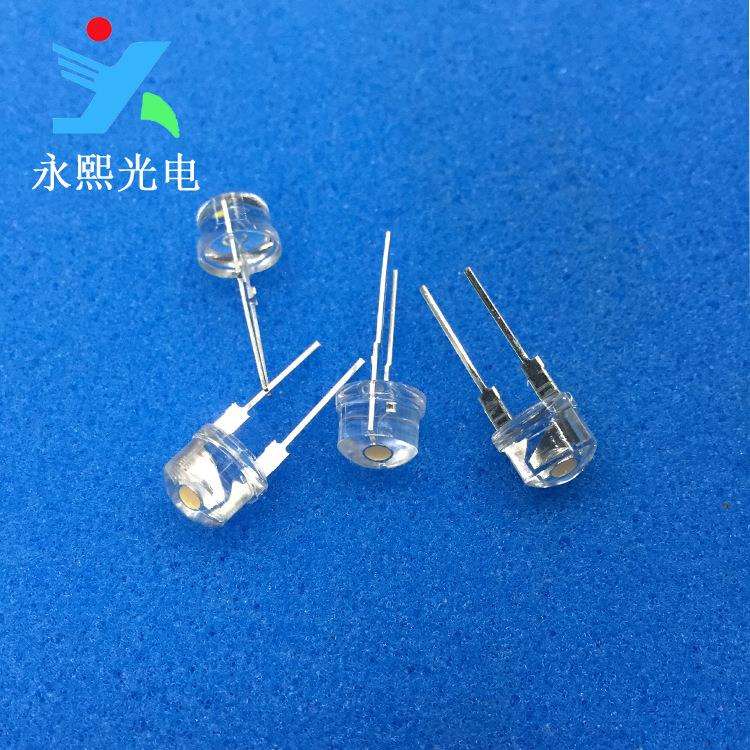 F8草帽0.5w粉红色LED直插灯珠发光二极管照明