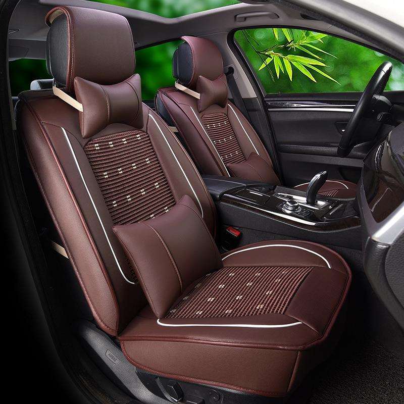 汽车坐垫夏季四季冰丝皮单座单张单个前排面包车汽车座套坐垫
