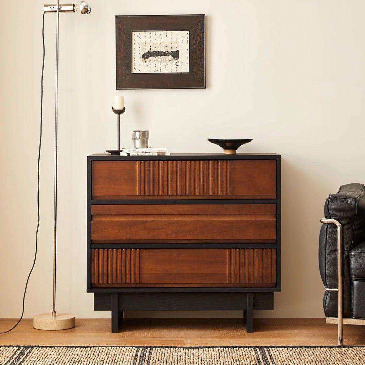 复古实木五斗柜中古斗柜卧室收纳储物柜抽屉立柜客厅北欧边柜简约,电子元器件市场,其它元器件,淘宝优惠券,粉丝福利购,淘宝优惠卷